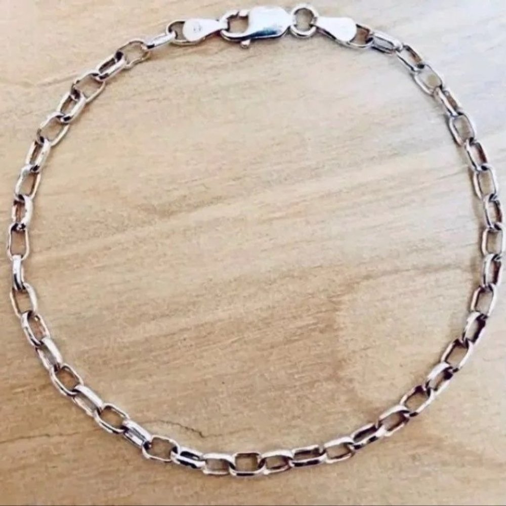 Sterling Silver Light Weight Charm Bracelet - Picture 2 of 5